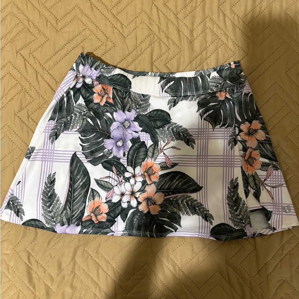 EleVen by Venus Williams Uplift Skort tropical plaid print